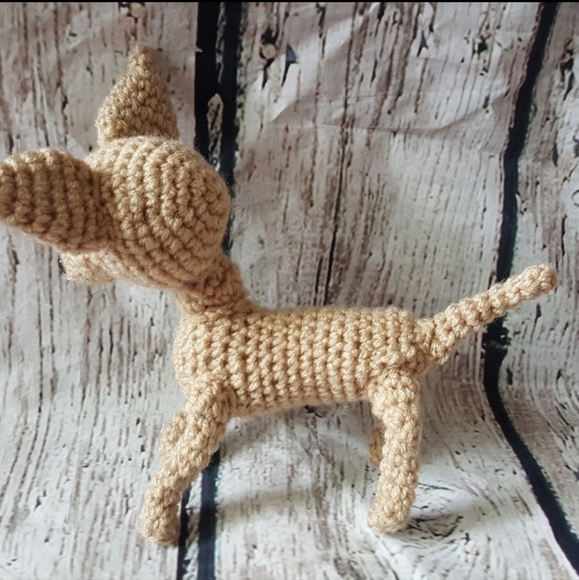 Crochet Beige Chihuahua Amigurumi - Picture 2 of 6
